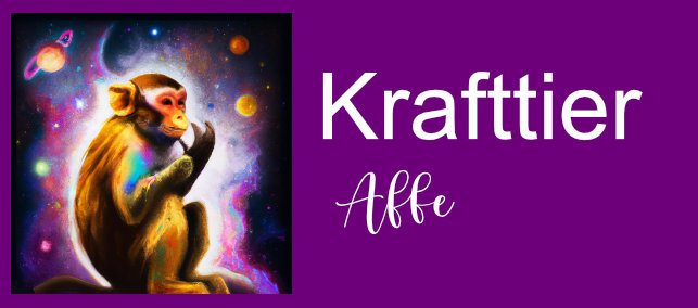 Krafttier Affe Banner