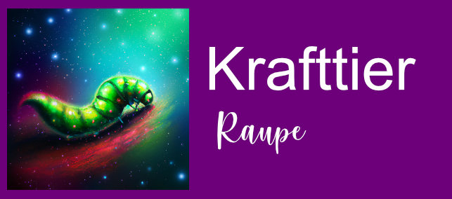 Krafttier Raupe Banner