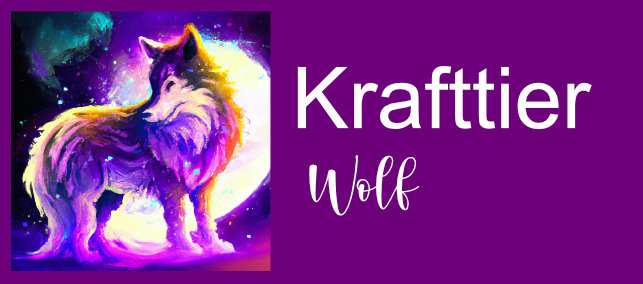 Krafttier Wolf Banner